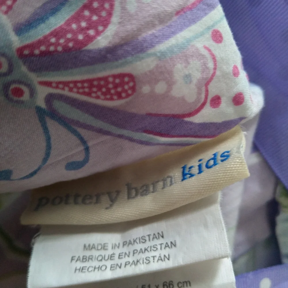 Pottery Barn Kids full/queen duvet cover & 1 pillow sham purple